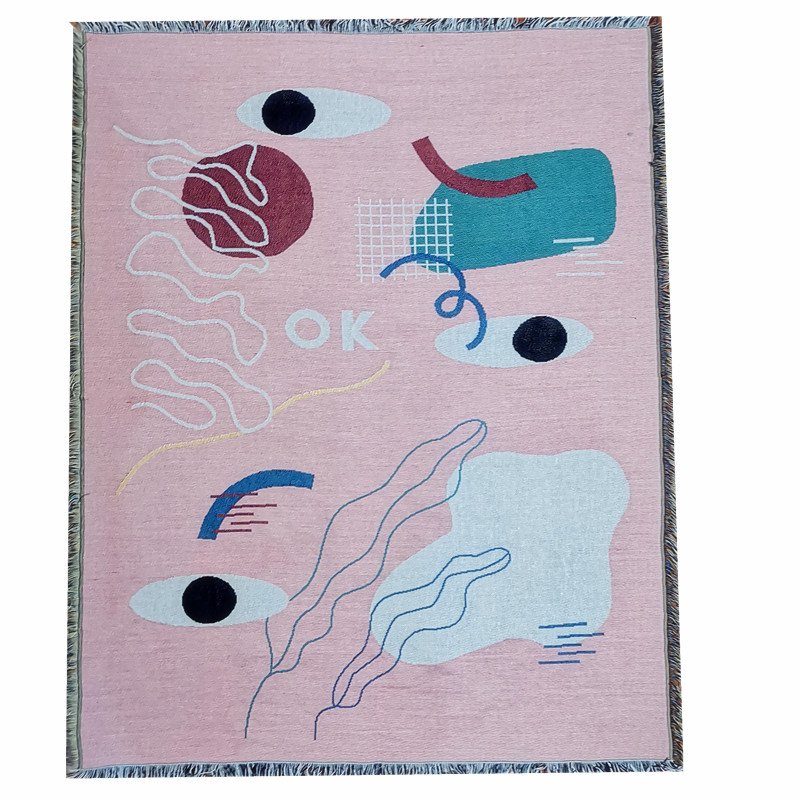 Art Line Pattern Sofa Throw Blanket