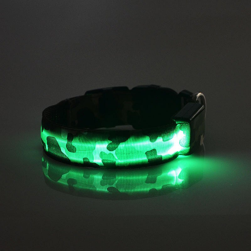 Camouflage Luminous Dog Collar