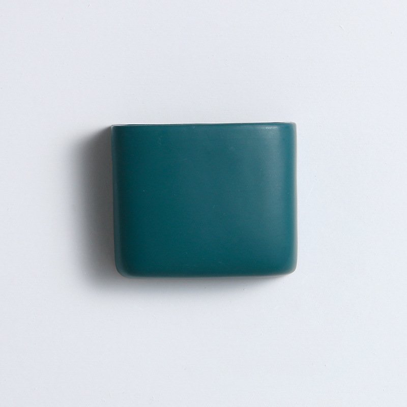 Glazed Ceramic Wall Pocket Vase for Trailing Plants, 6 Colors