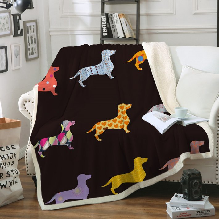 Colorful Plush Fleece Throw Blanket
