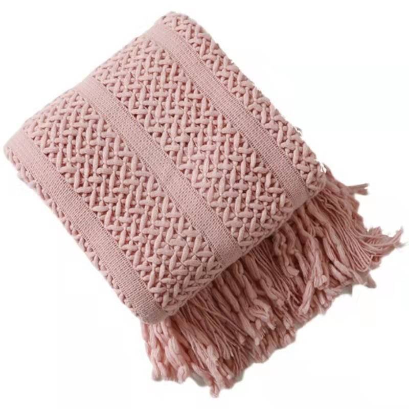 Knitted Bed Runner Throw Blanket