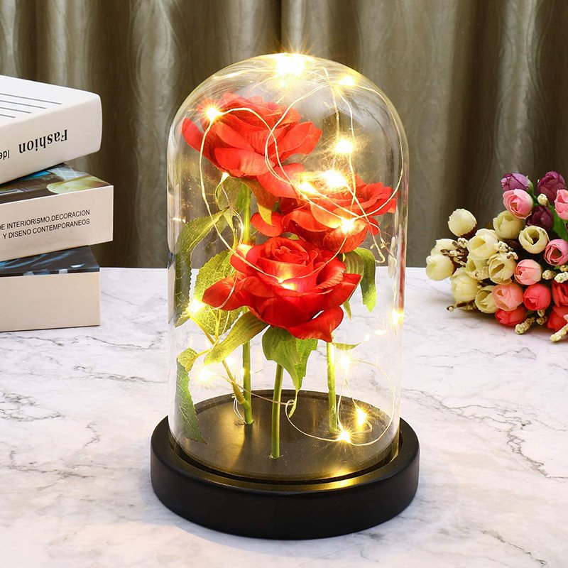 LED Preserved Rose Night Light Decoration
