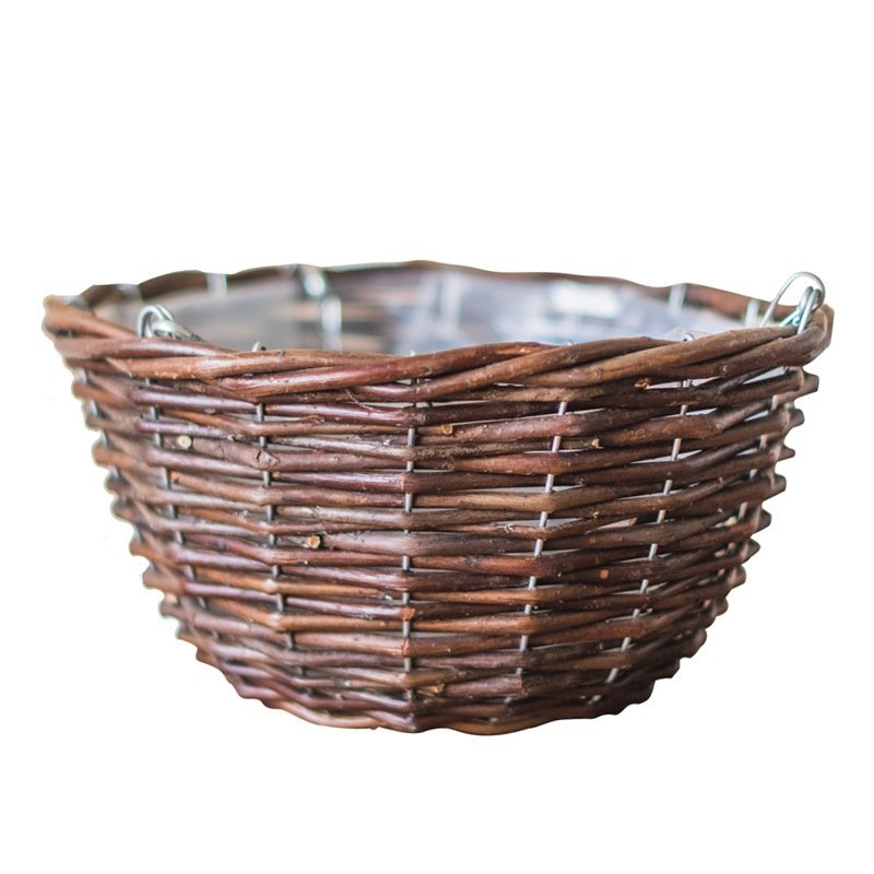 Woven Willow Plant Basket for Hanging, Boho Pot Cover, S-XL
