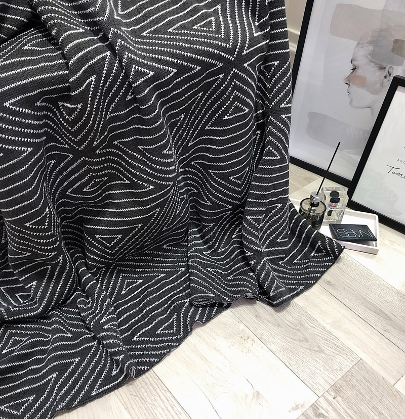 Nordic Knitted Throw Blanket