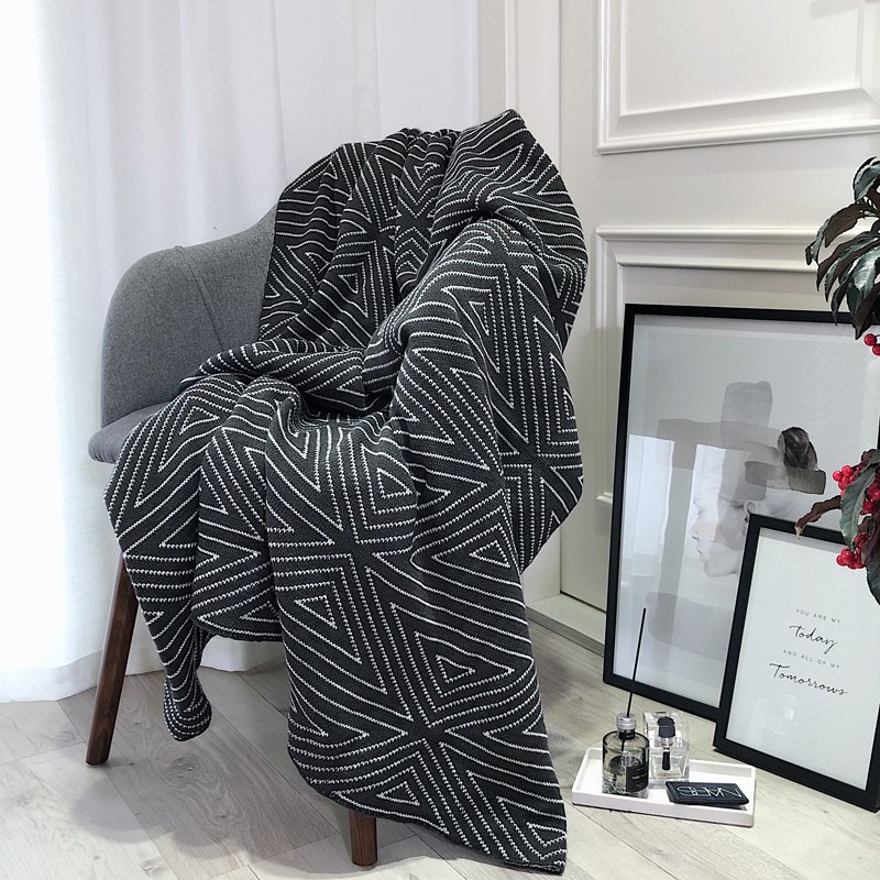 Nordic Knitted Throw Blanket