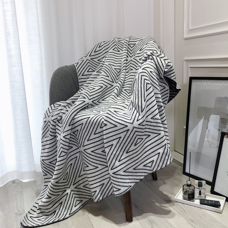 Nordic Knitted Throw Blanket