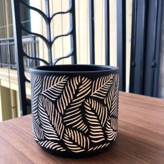 Embossed Concrete Plant Pot, Minimalist Planter in 3 Patterns