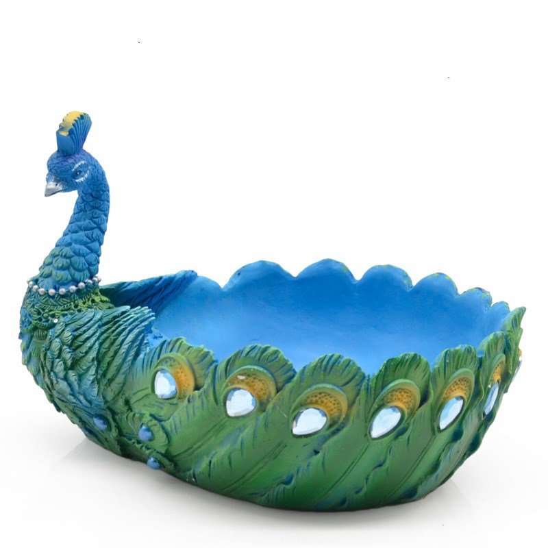 Resin Peacock Planter for Succulents