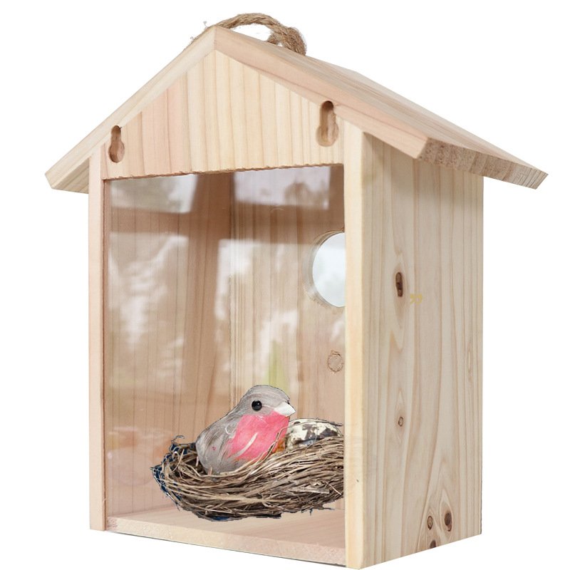 Small Wooden Birdhouse Feeder
