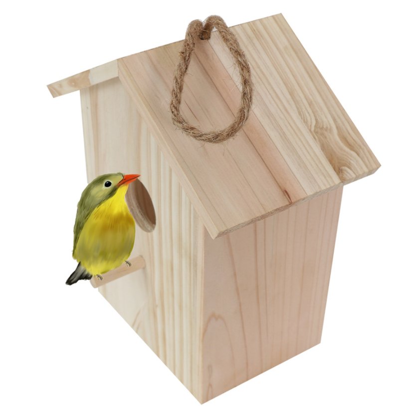 Small Wooden Birdhouse Feeder