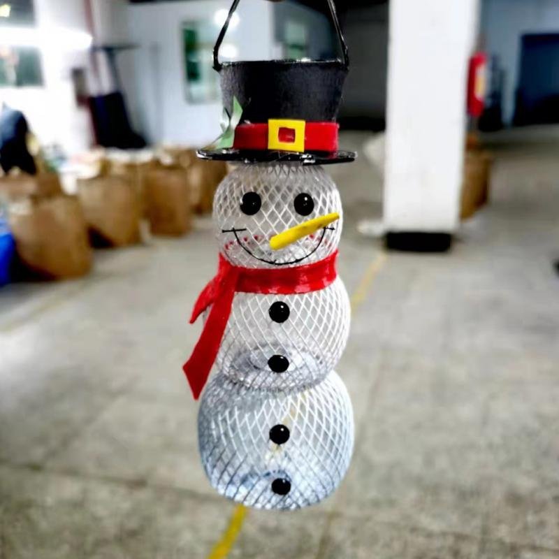 Snowman Red Bird Feeder