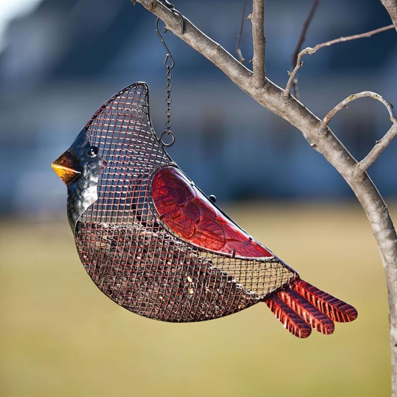 Snowman Red Bird Feeder