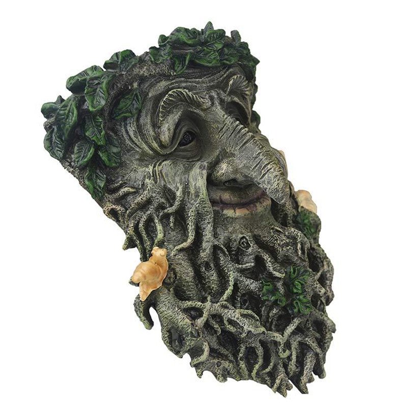 Tree Spirit Face Bird Feeder, Resin Garden Sculpture