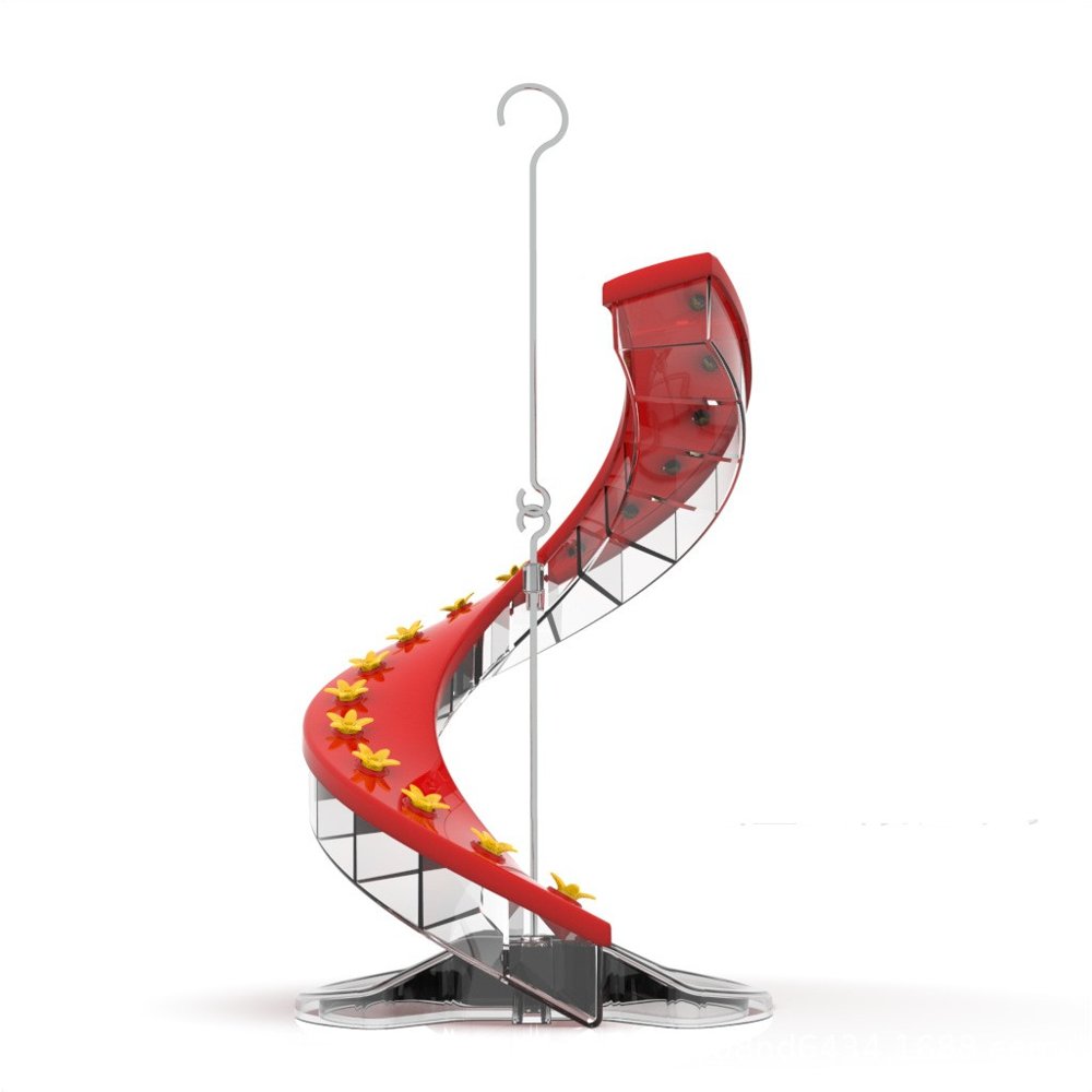 Spiral Hummingbird Feeder with Perch
