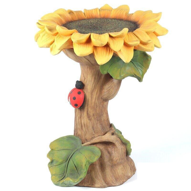 Resin Animal Bird Feeder Garden Statue