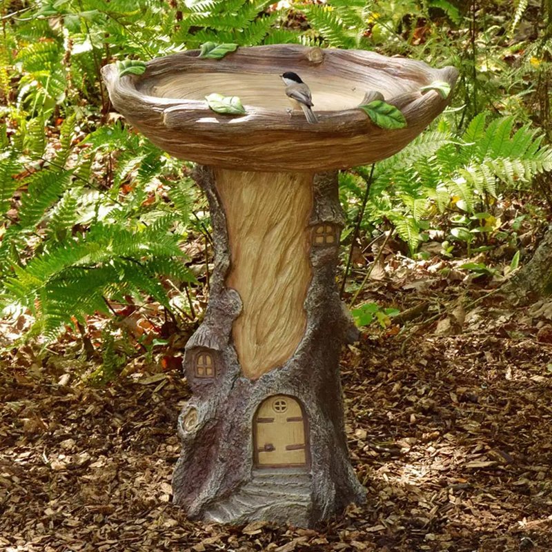 Sunflower Resin Bird Bath