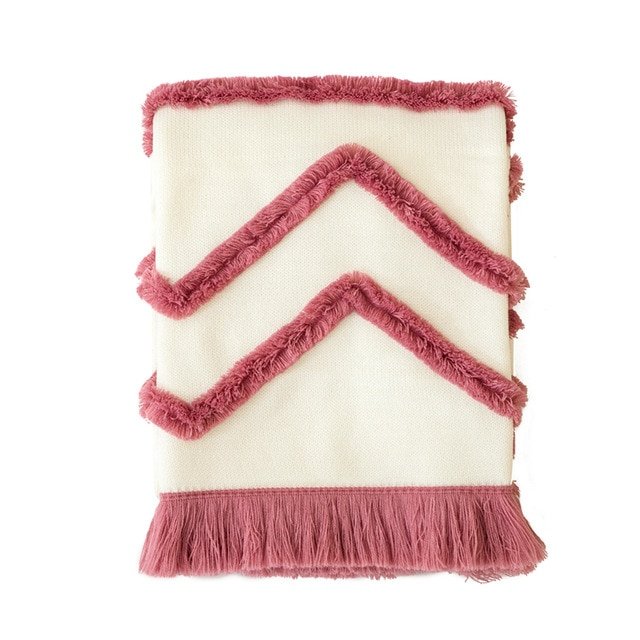 Tassel Sofa Throw Blanket