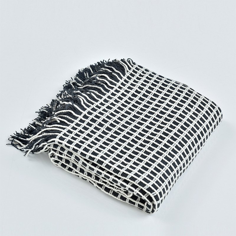 Tassel Woven Throw Blanket for Sofa