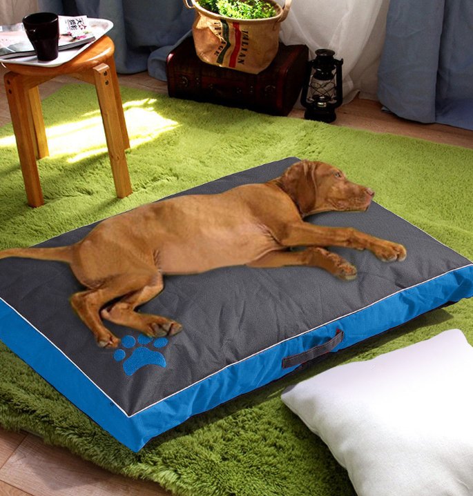 Waterproof Oxford Pet Cushion, Removable Washable Cover