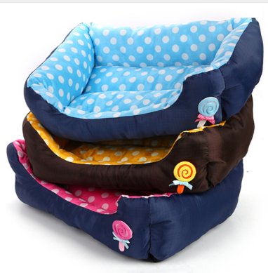Wave Pattern Dog Sofa Bed for Small Dogs and Cats