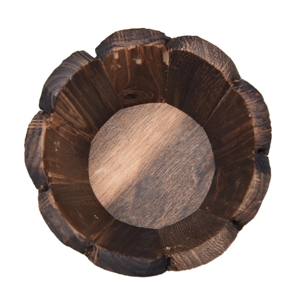 Whiskey Barrel Style Planter, Rustic Flower Pot